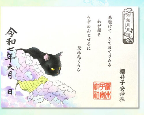 令和7年6月限定御朱印『紫陽花』