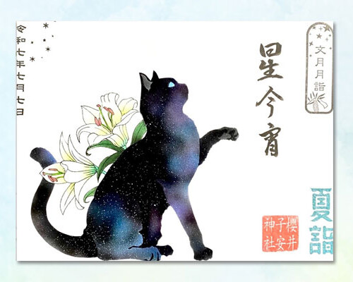 令和7年7月限定御朱印『星かげに百合』